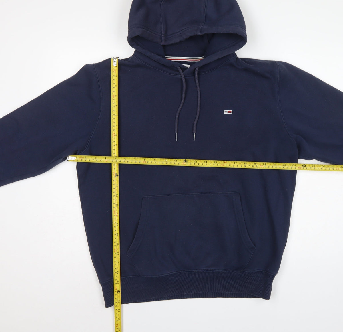 Tommy Jeans Men’s Blue M Pullover Hoodie Logo Fleece Kangaroo Pocket