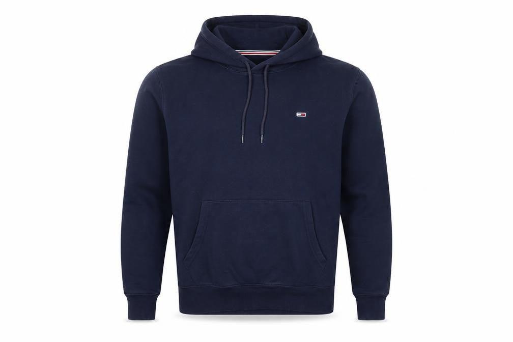 Tommy Jeans Men’s Blue M Pullover Hoodie Logo Fleece Kangaroo Pocket