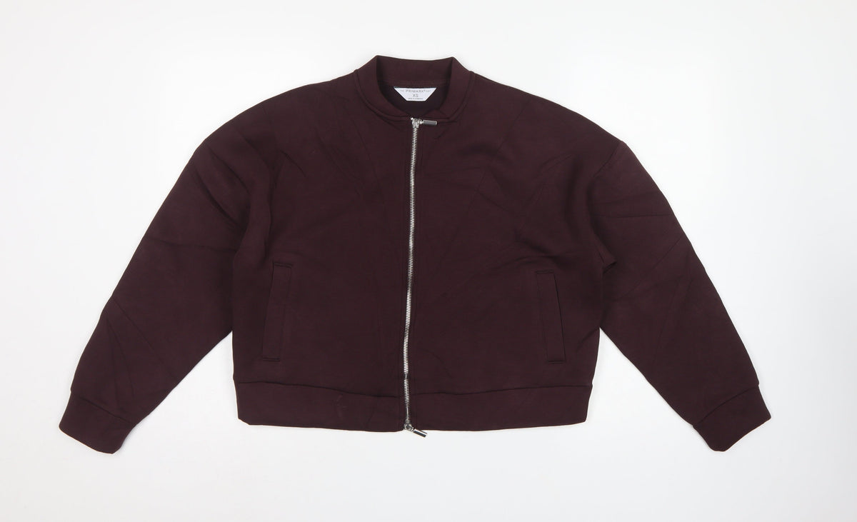 Primark Edit Women’s Brown XS Full Zip Sweatshirt Jacket Pockets
