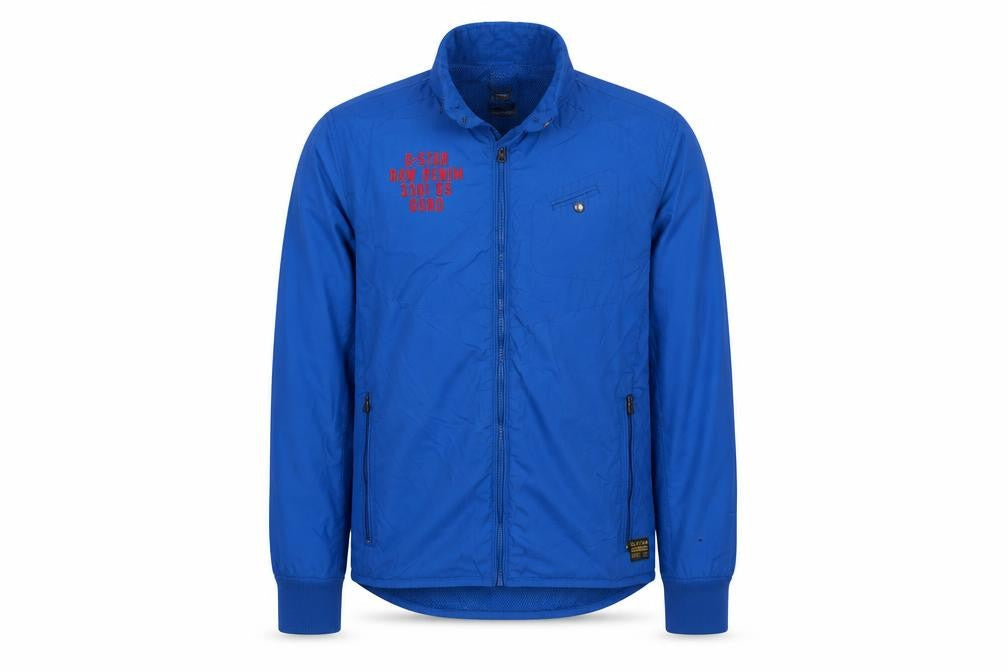 G-Star RAW Men's Blue L 3301 GS Full Zip Basic Jacket Logo