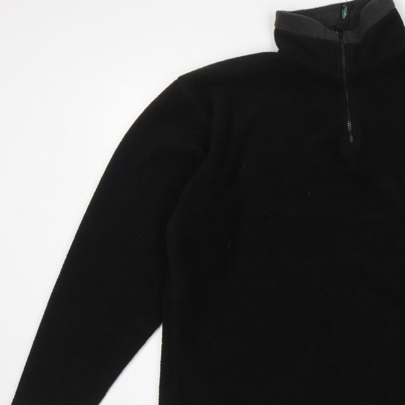 Leshark Men's Black L 1/4 Zip Fleece Pullover Sweatshirt