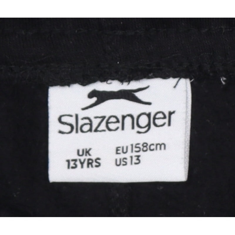 Slazenger Boys Black Jogger Trousers Age 13 Years Elastic Waist