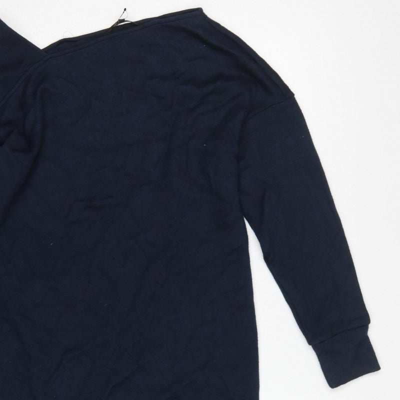 Next Women’s Navy Blue Size 14 Cowl Neck Knit Jumper Dress