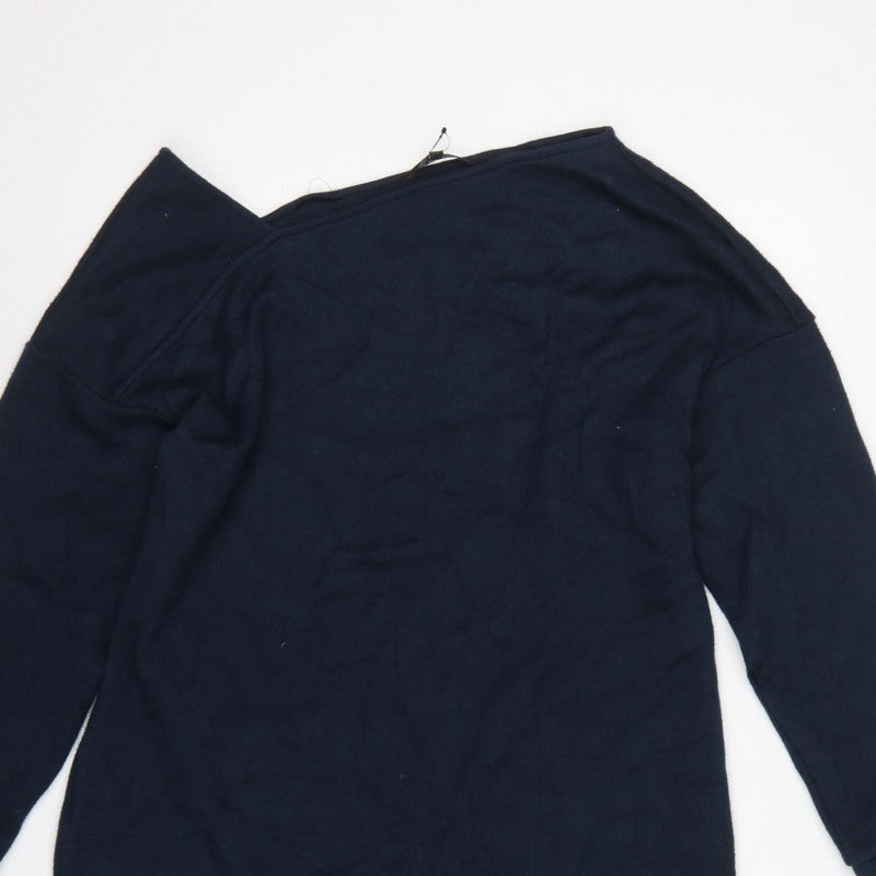 Next Women’s Navy Blue Size 14 Cowl Neck Knit Jumper Dress