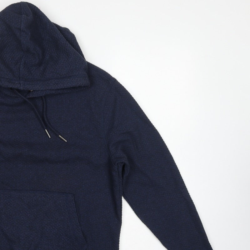 Next Men’s Navy Blue M Pullover Hoodie Drawstring Kangaroo Pocket