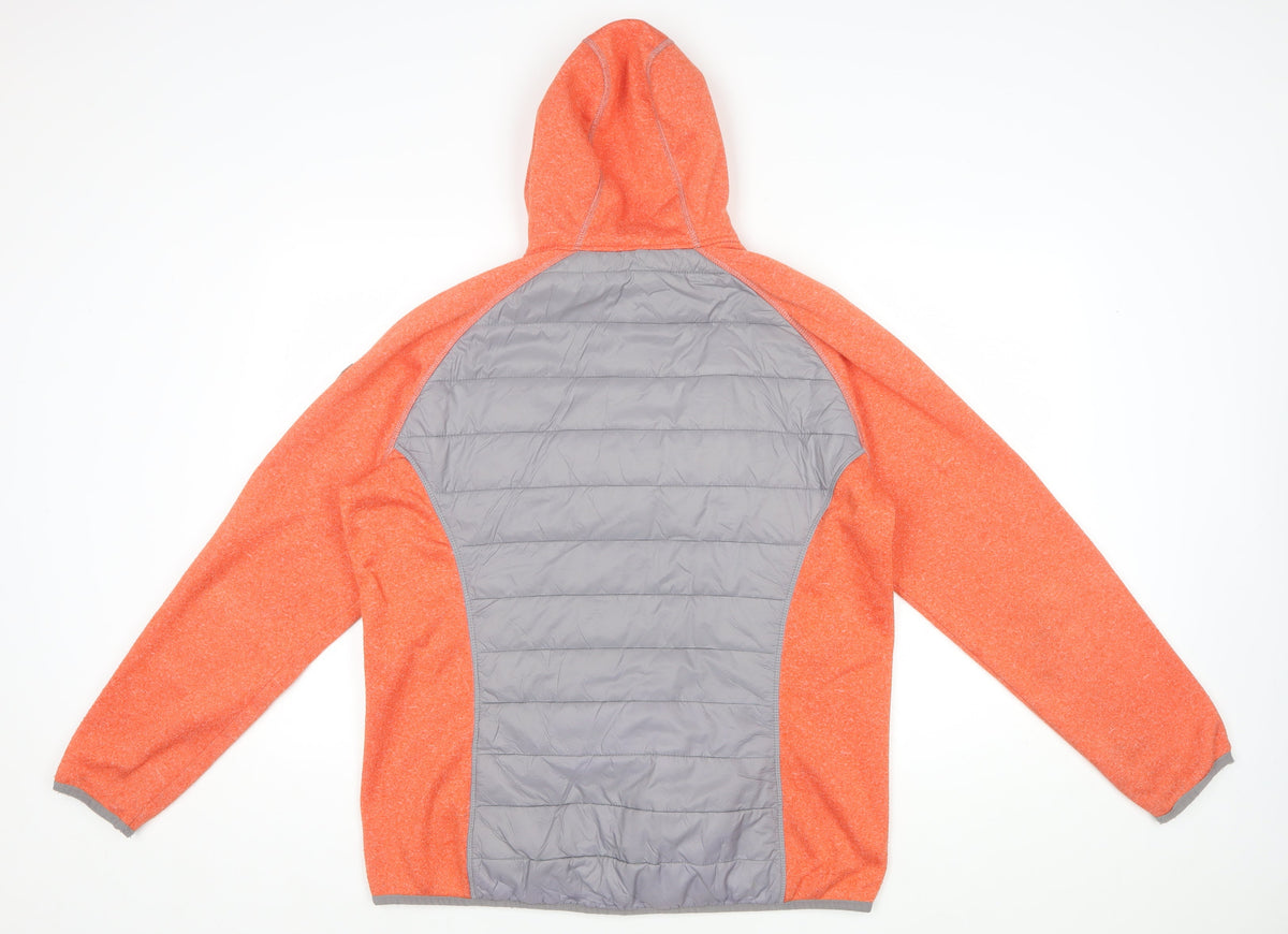 Regatta Women Orange Grey Hooded Quilted Puffer Jacket UK 18