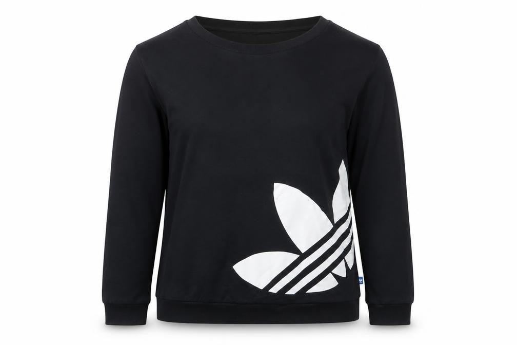 Adidas Women Black UK 12 Trefoil Pullover Basic Jacket