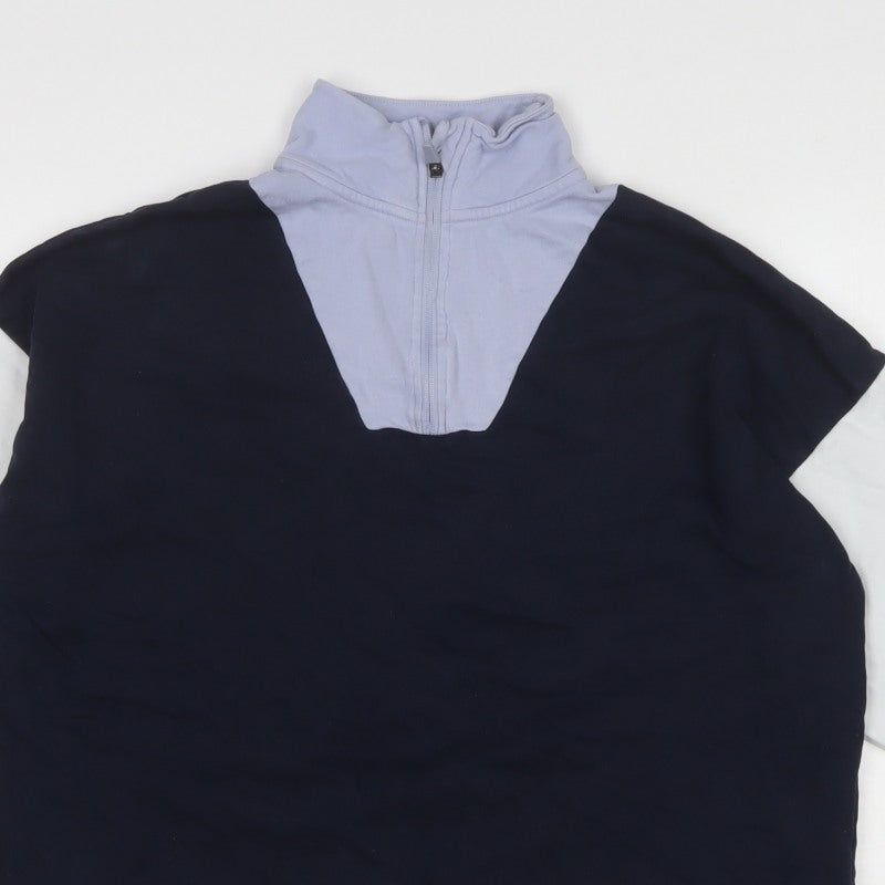 Marks and Spencer Goodmove Women’s Size 14 Blue Colourblock 1/2 Zip Sweatshirt