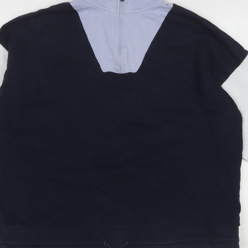 Marks and Spencer Goodmove Women’s Size 14 Blue Colourblock 1/2 Zip Sweatshirt