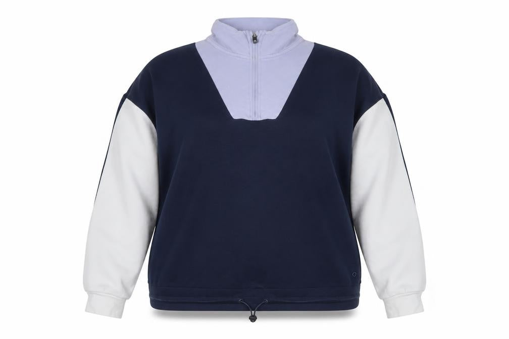 Marks and Spencer Goodmove Women’s Size 14 Blue Colourblock 1/2 Zip Sweatshirt