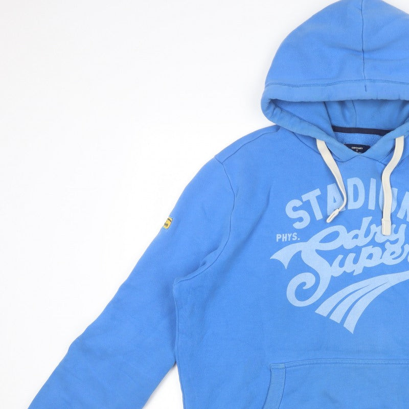 Superdry Men's Blue 2XL Pullover Graphic Stadium Hoodie