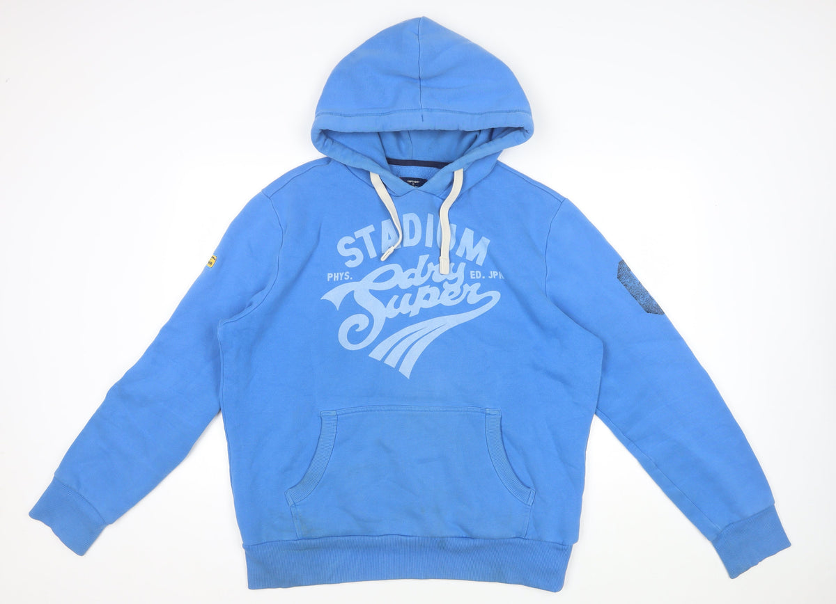 Superdry Men's Blue 2XL Pullover Graphic Stadium Hoodie