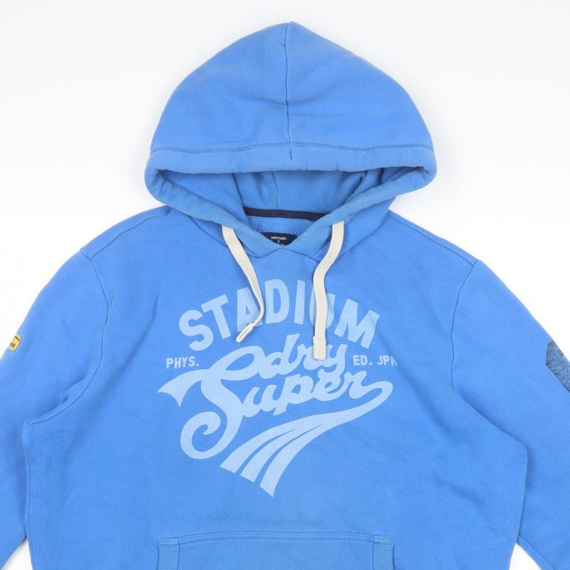 Superdry Men's Blue 2XL Pullover Graphic Stadium Hoodie