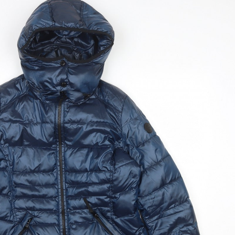 Andrew Marc Women’s Blue Small Hooded Down Puffer Jacket