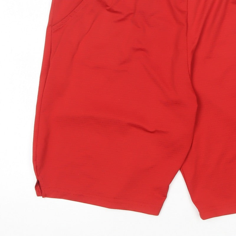 Under Armour Men’s Red M Athletic Training Shorts Elastic Waist Pockets