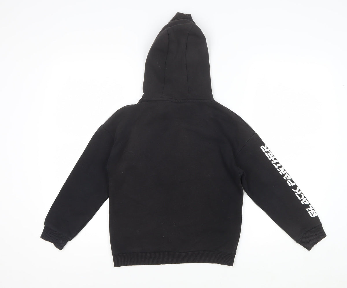 Marvel Boys Black 8-9 Years Black Panther Pullover Hoodie Graphic