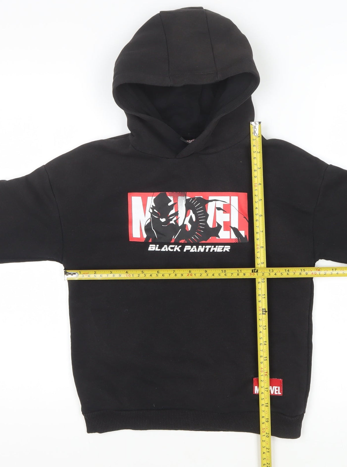 Marvel Boys Black 8-9 Years Black Panther Pullover Hoodie Graphic