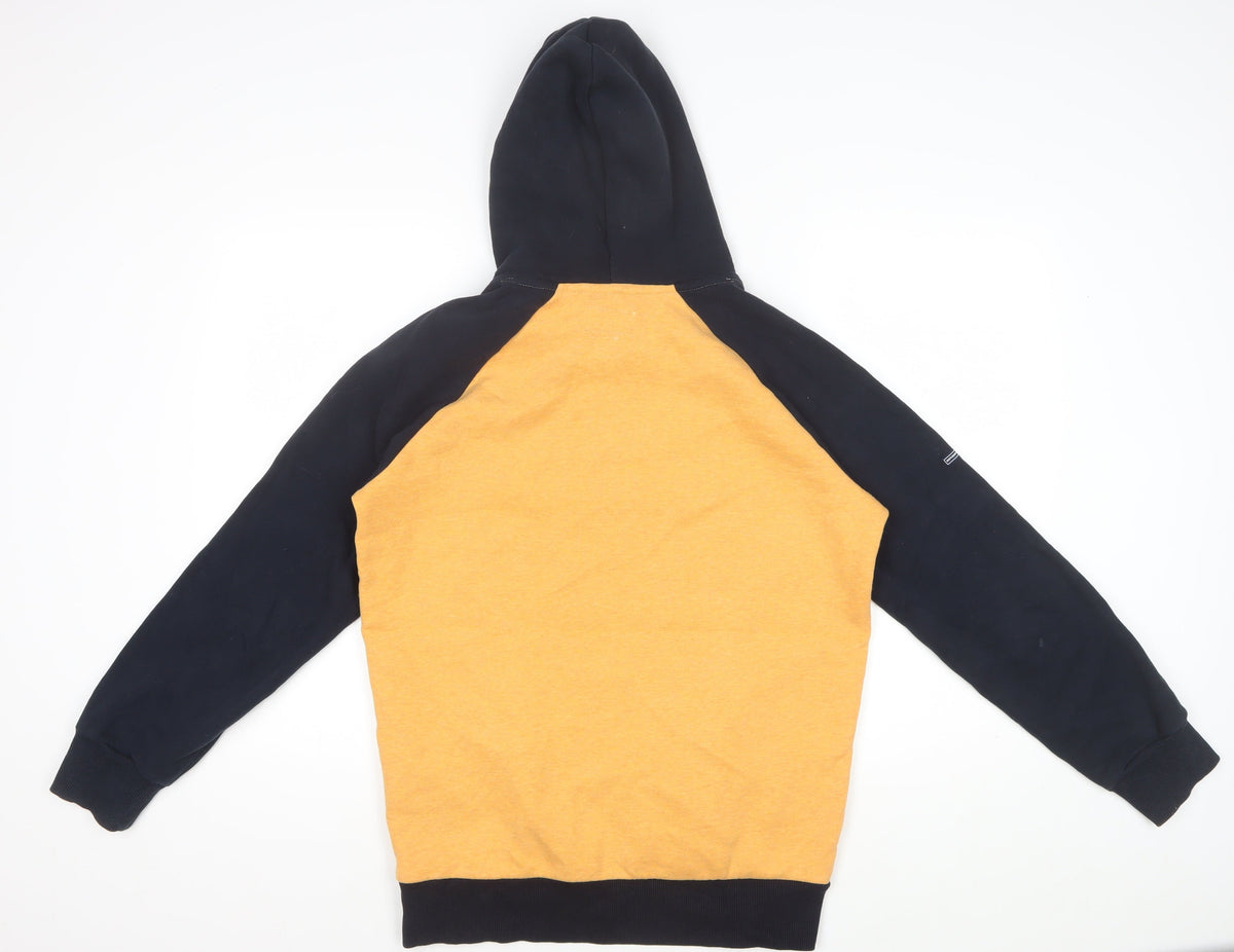 Superdry Men's Orange Black S Pullover Graphic Logo Hoodie