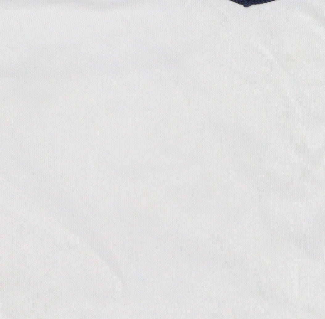 Topman Men's White S Crew Neck Striped Pullover Sweatshirt