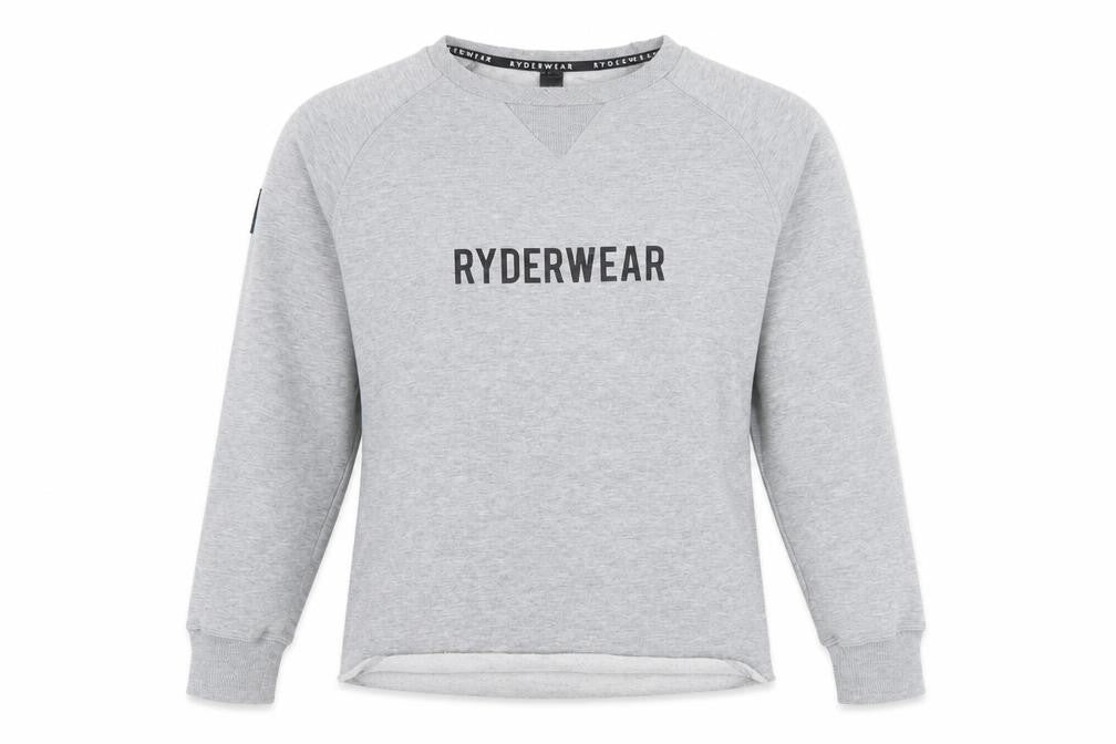 Ryderwear Women’s Grey S Pullover Logo Raglan Sweatshirt