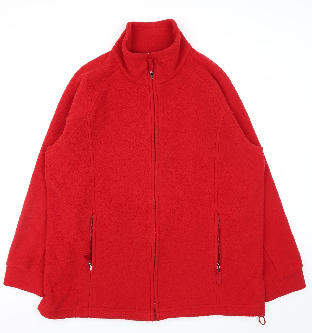Marks and Spencer Women's Red UK 16 Fleece Basic Zip Jacket