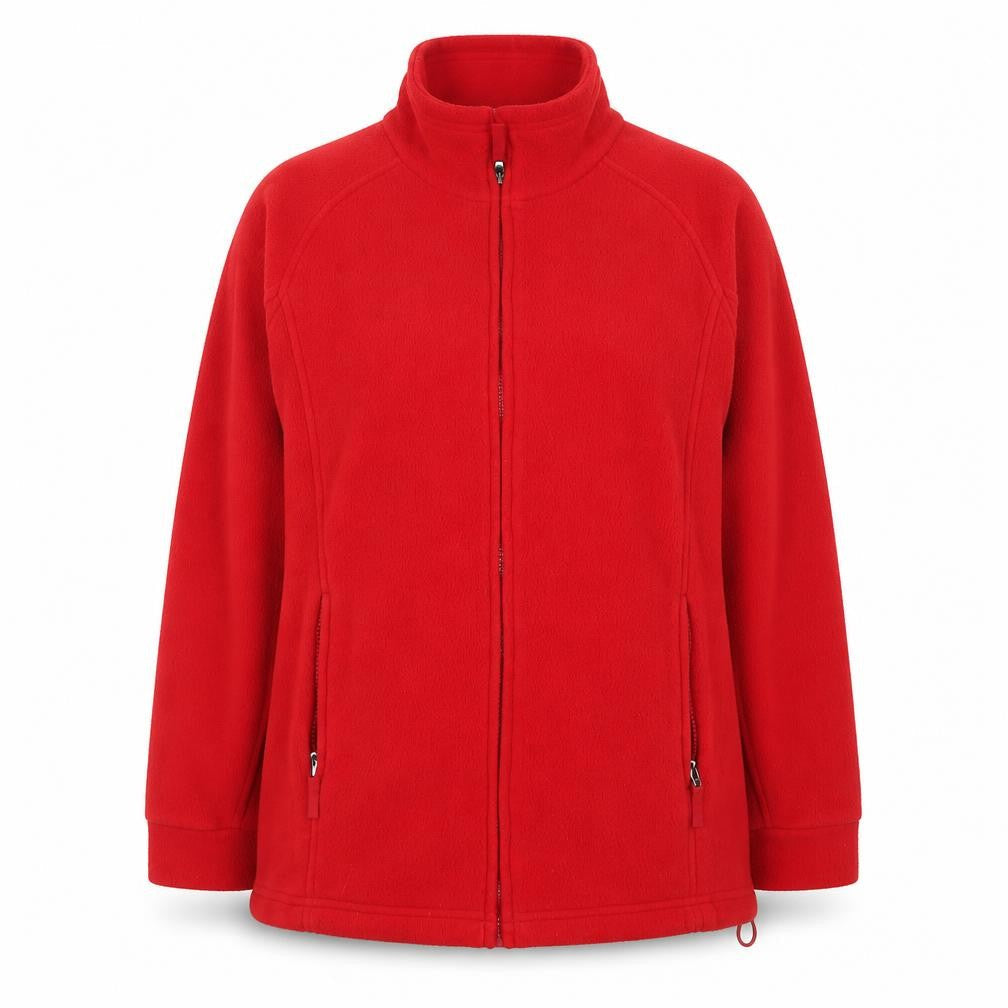 Marks and Spencer Women's Red UK 16 Fleece Basic Zip Jacket