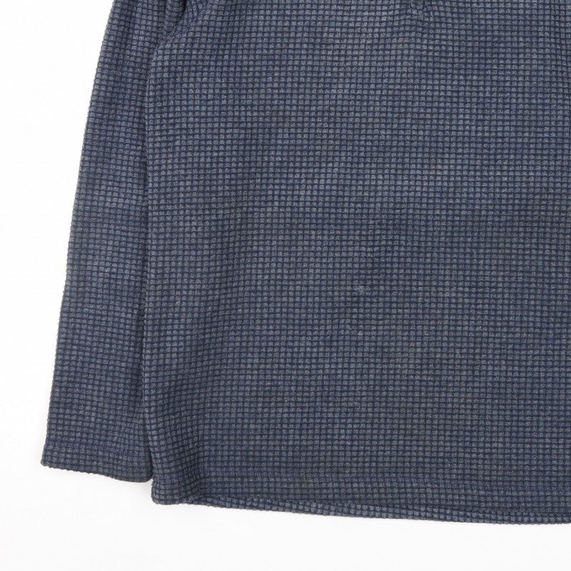 Weird Fish Men's Blue M 1/4 Zip Fleece Sweatshirt Waffle Knit