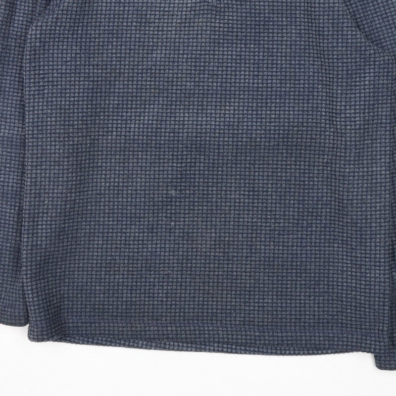 Weird Fish Men's Blue M 1/4 Zip Fleece Sweatshirt Waffle Knit