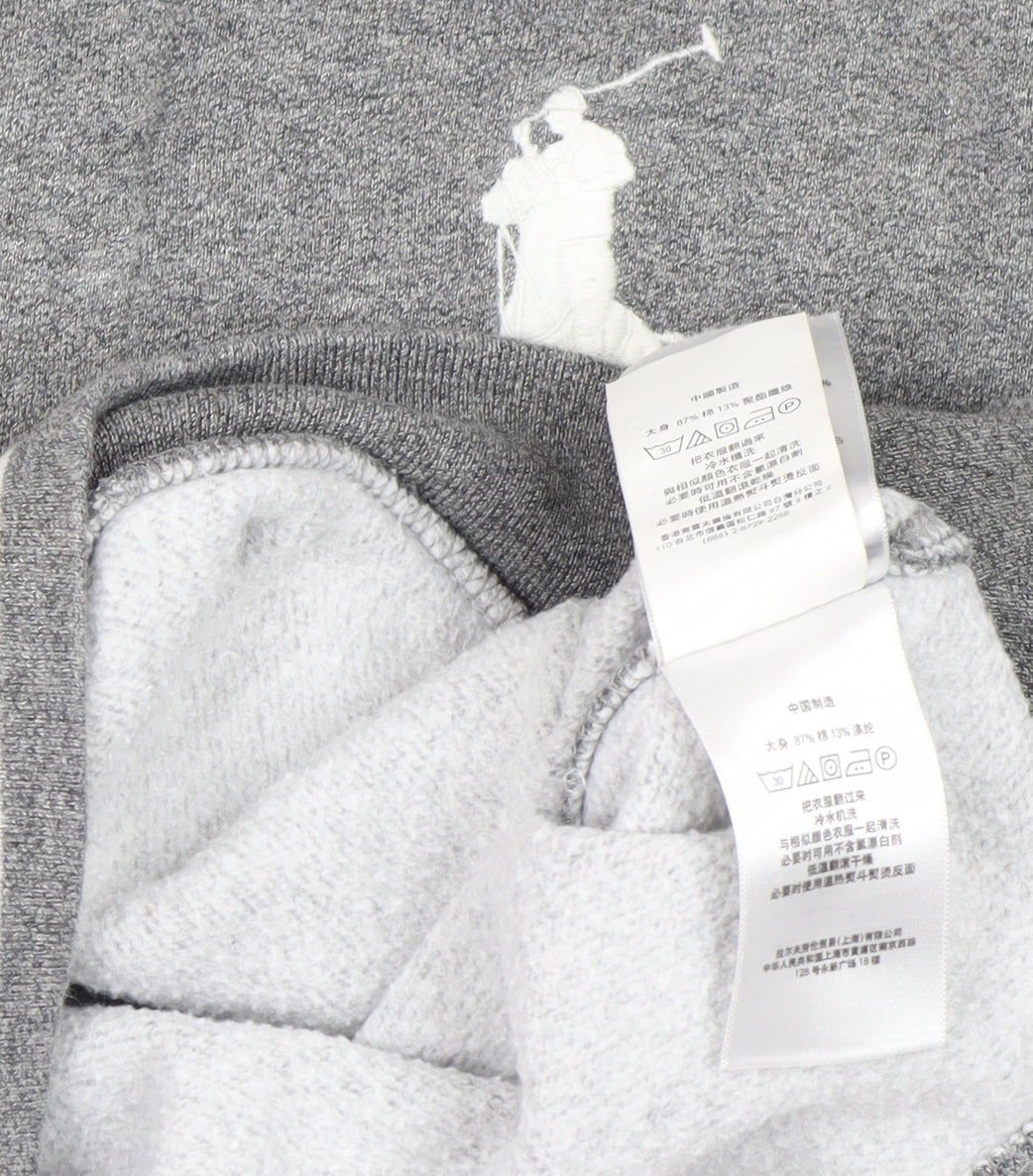 Polo Ralph Lauren Boys Grey Size 7 Pullover Hoodie 1/4 Zip Logo