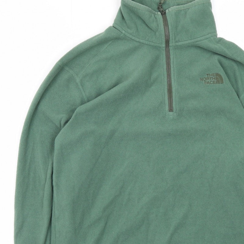 The North Face Men’s Green S 1/4 Zip Fleece Pullover Sweatshirt