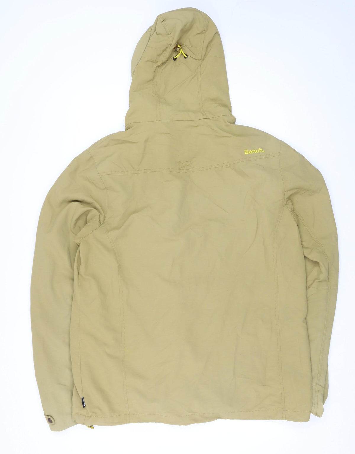 Bench Men's Beige XL Hooded Parka Jacket Full Zip