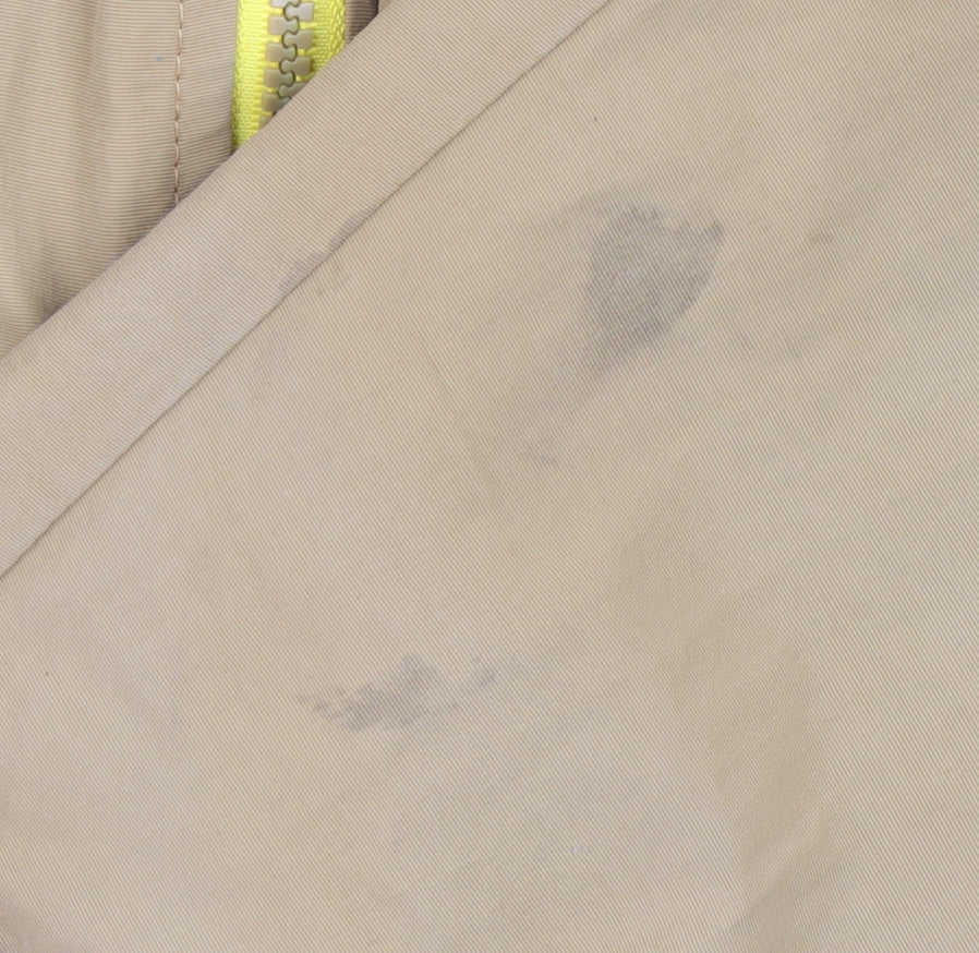 Bench Men's Beige XL Hooded Parka Jacket Full Zip