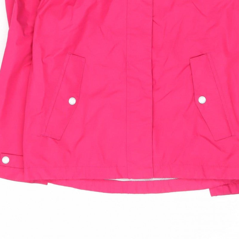 Regatta Girls Pink 14 Years Hooded Waterproof Rain Jacket Lined