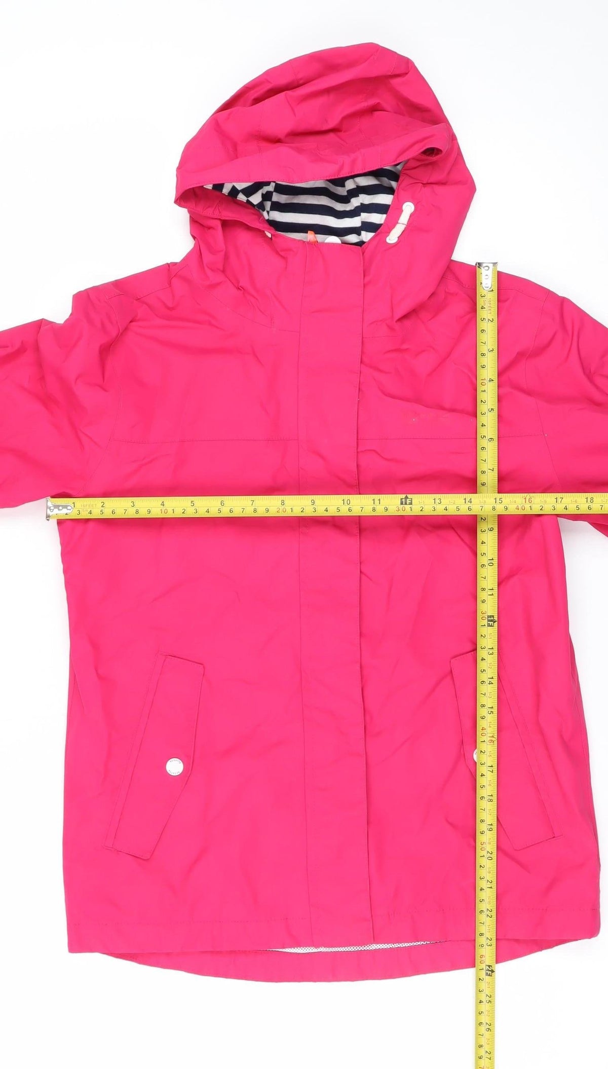 Regatta Girls Pink 14 Years Hooded Waterproof Rain Jacket Lined