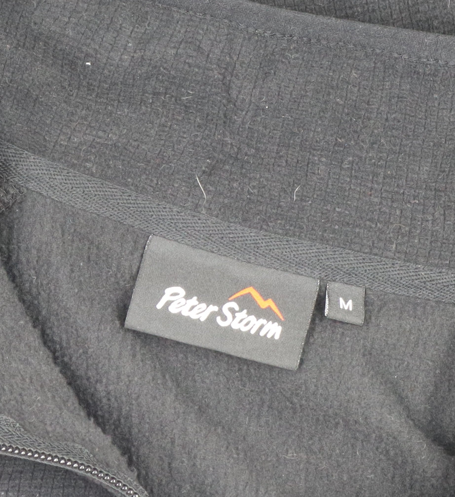 Peter Storm Men's Black M 1/4 Zip Pullover Fleece Sweatshirt