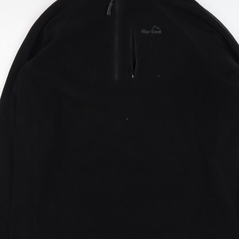 Peter Storm Men's Black M 1/4 Zip Pullover Fleece Sweatshirt