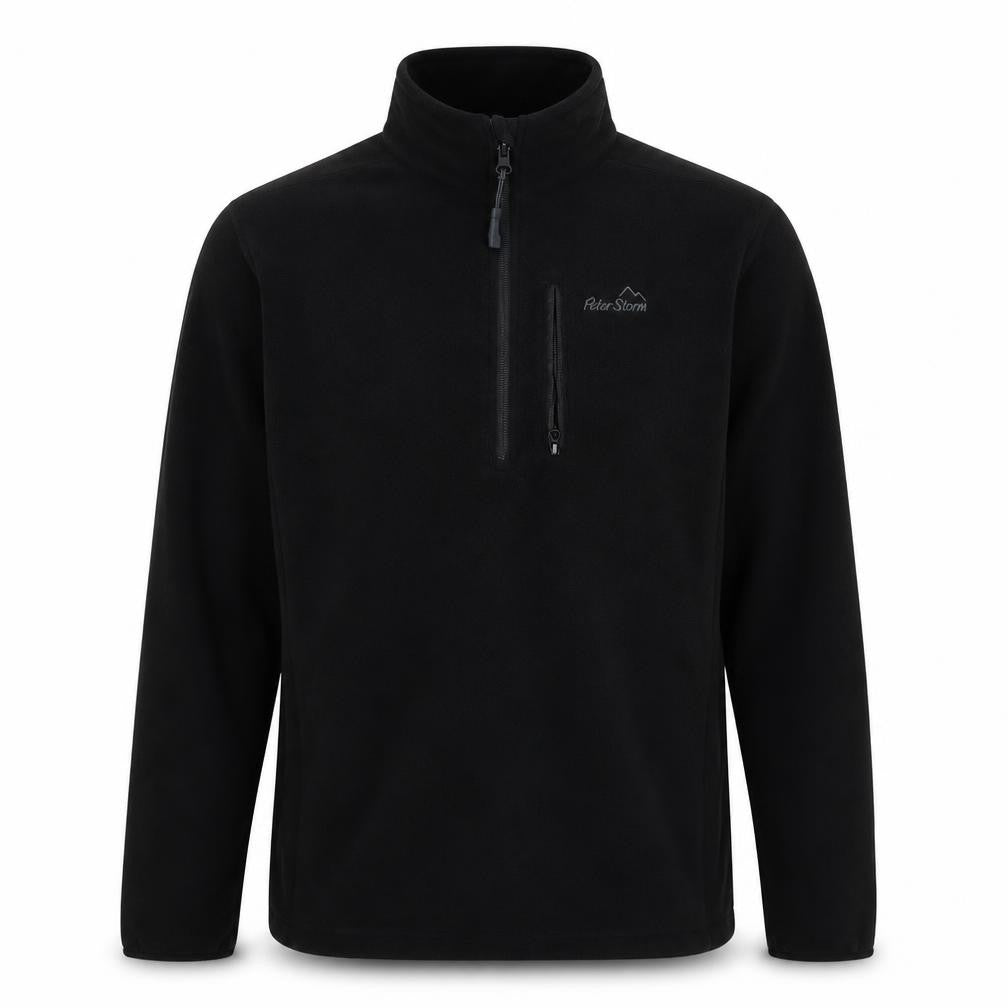Peter Storm Men's Black M 1/4 Zip Pullover Fleece Sweatshirt