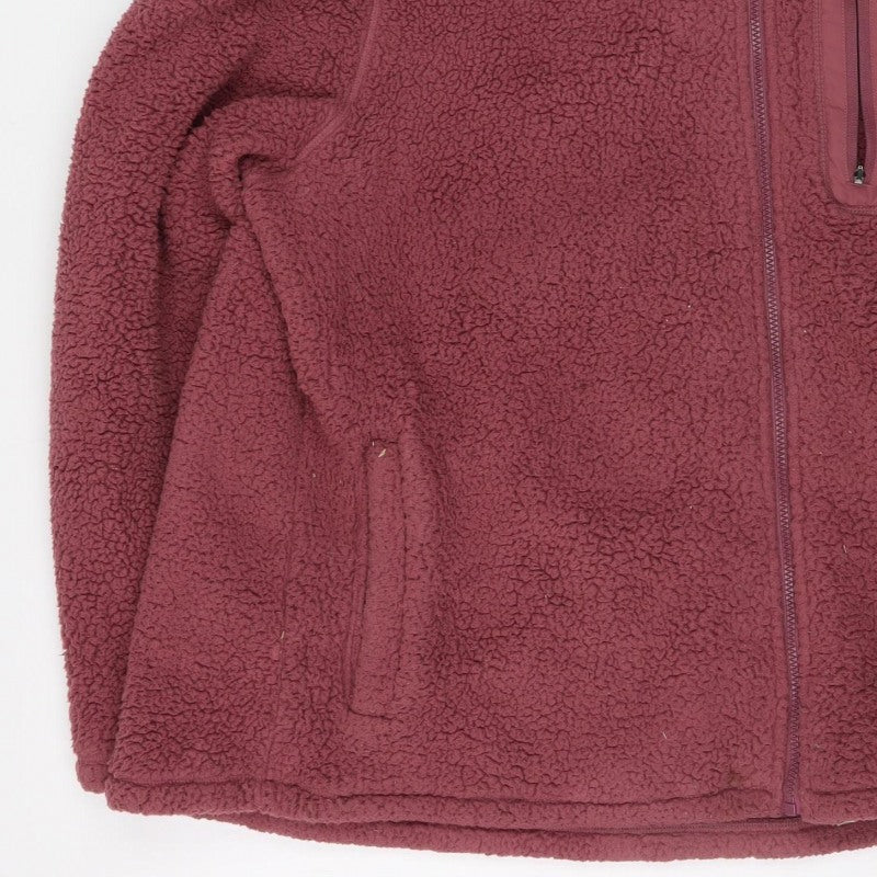 North Ridge Women’s Red UK 18 Hooded Sherpa Fleece Full Zip Jacket