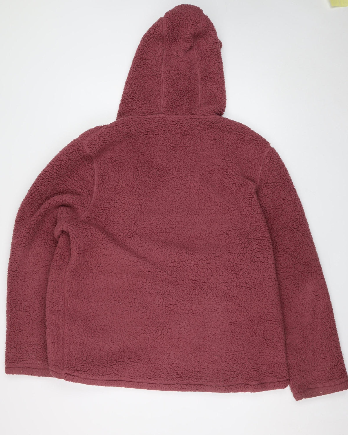 North Ridge Women’s Red UK 18 Hooded Sherpa Fleece Full Zip Jacket