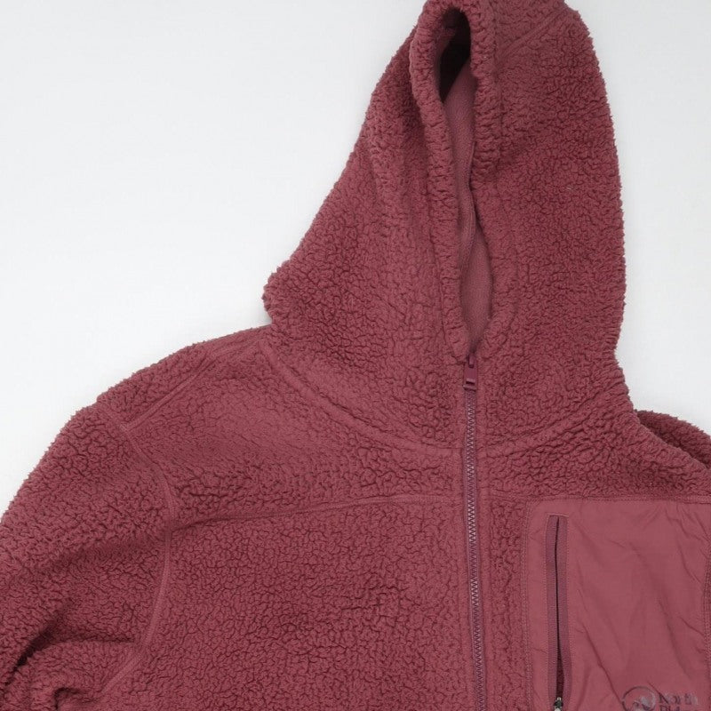 North Ridge Women’s Red UK 18 Hooded Sherpa Fleece Full Zip Jacket