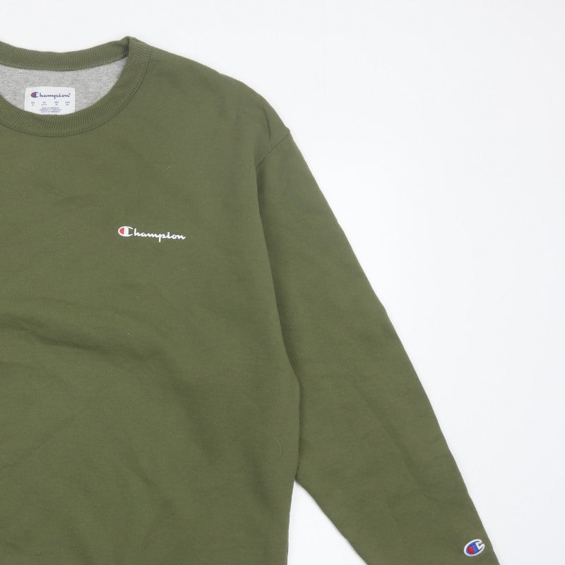 Champion Men's Green XL Crew Neck Logo Pullover Sweatshirt