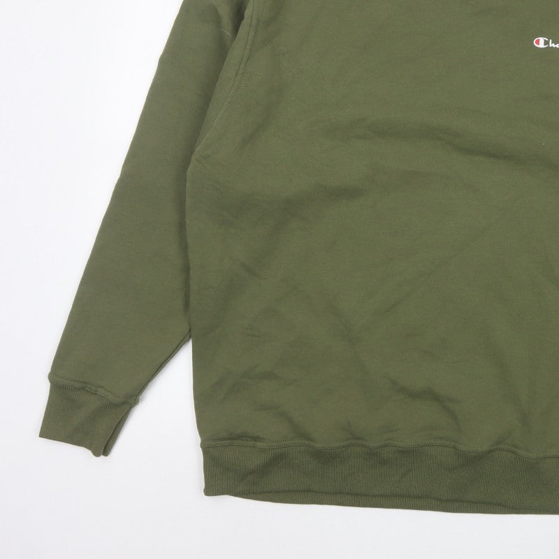 Champion Men's Green XL Crew Neck Logo Pullover Sweatshirt