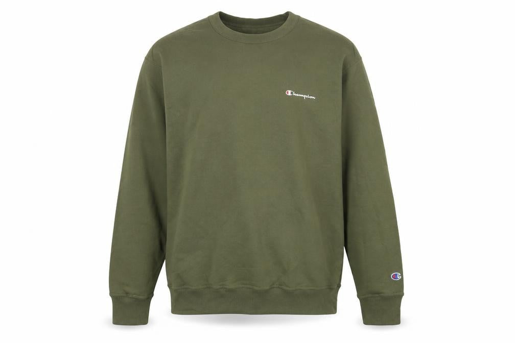 Champion Men's Green XL Crew Neck Logo Pullover Sweatshirt
