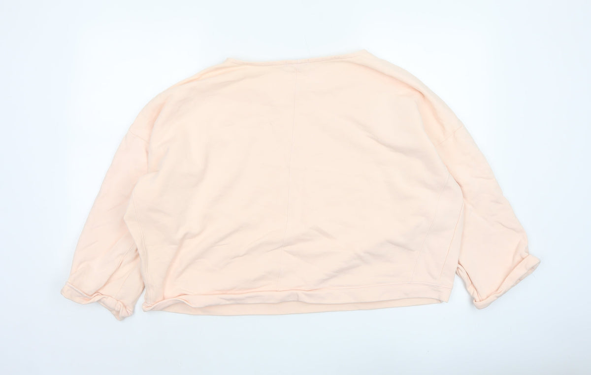 Alice Collins Women’s Pink Cotton Pocket Pullover Sweatshirt UK 18