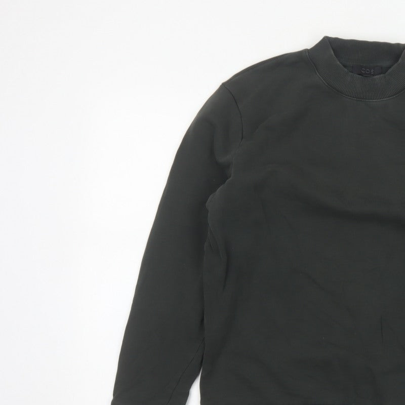 COS Women Black M Crew Neck Pullover Sweatshirt Long Sleeve