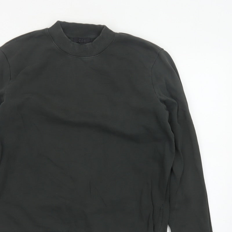 COS Women Black M Crew Neck Pullover Sweatshirt Long Sleeve