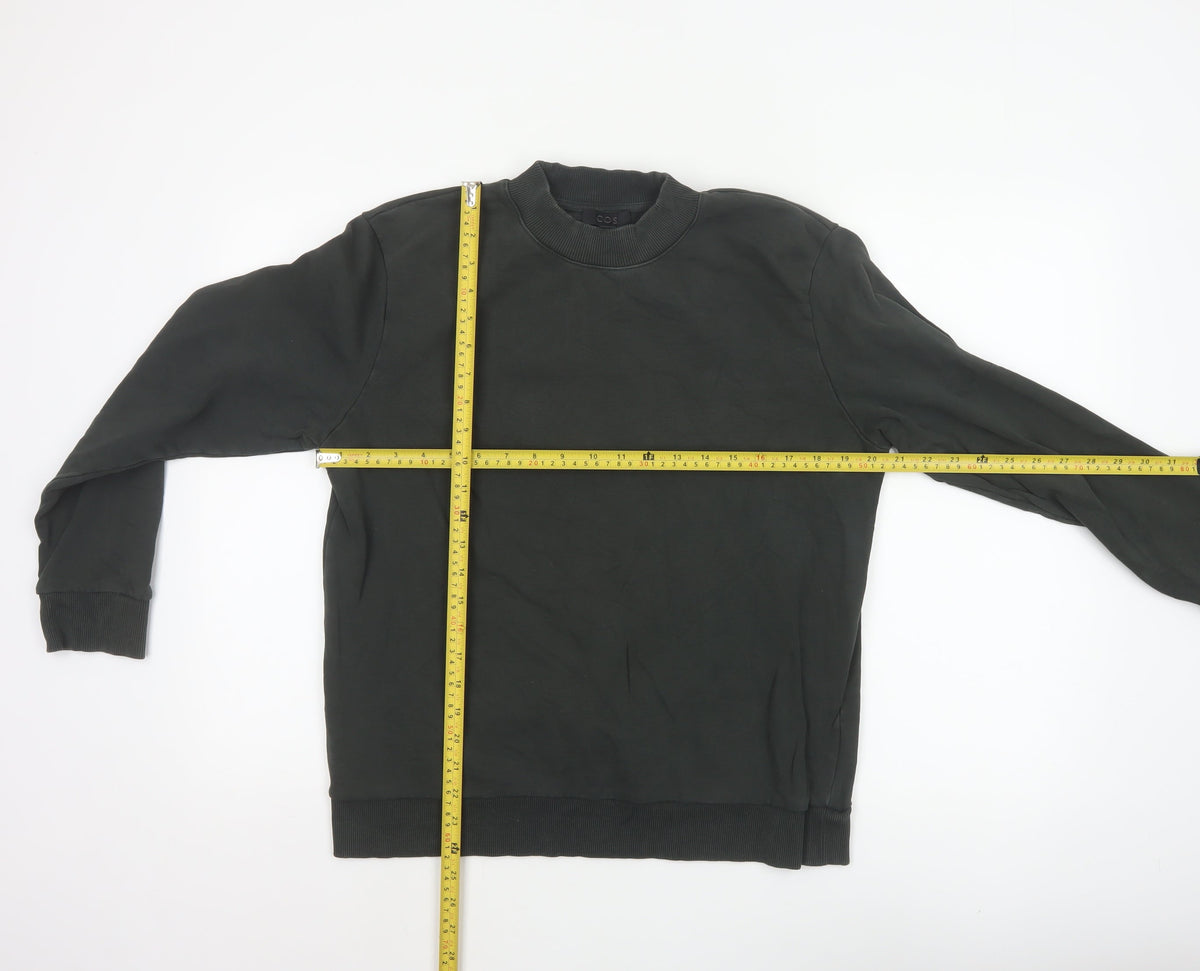 COS Women Black M Crew Neck Pullover Sweatshirt Long Sleeve