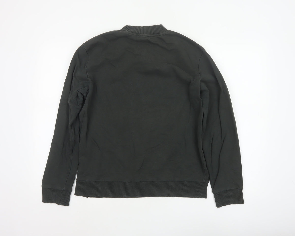 COS Women Black M Crew Neck Pullover Sweatshirt Long Sleeve