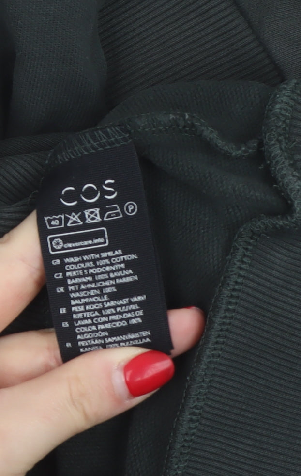 COS Women Black M Crew Neck Pullover Sweatshirt Long Sleeve