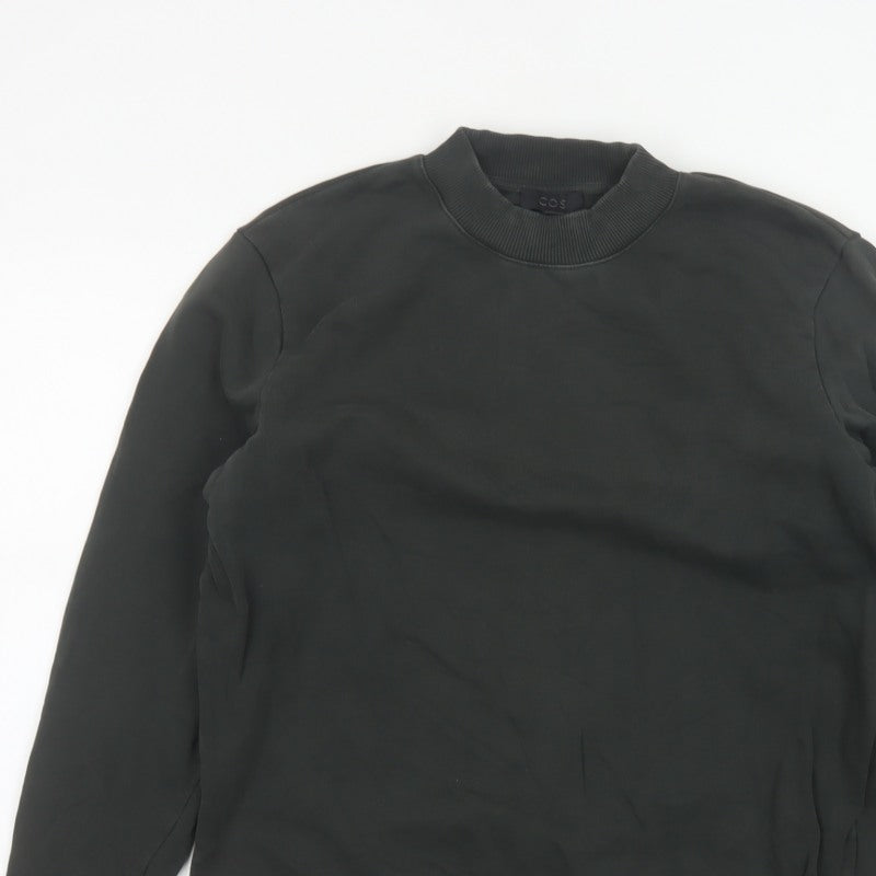 COS Women Black M Crew Neck Pullover Sweatshirt Long Sleeve